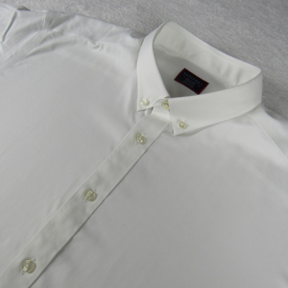 UNTUCKit Button Down Shirt Mens‎ XXL White Wrinkle Free Cotton
